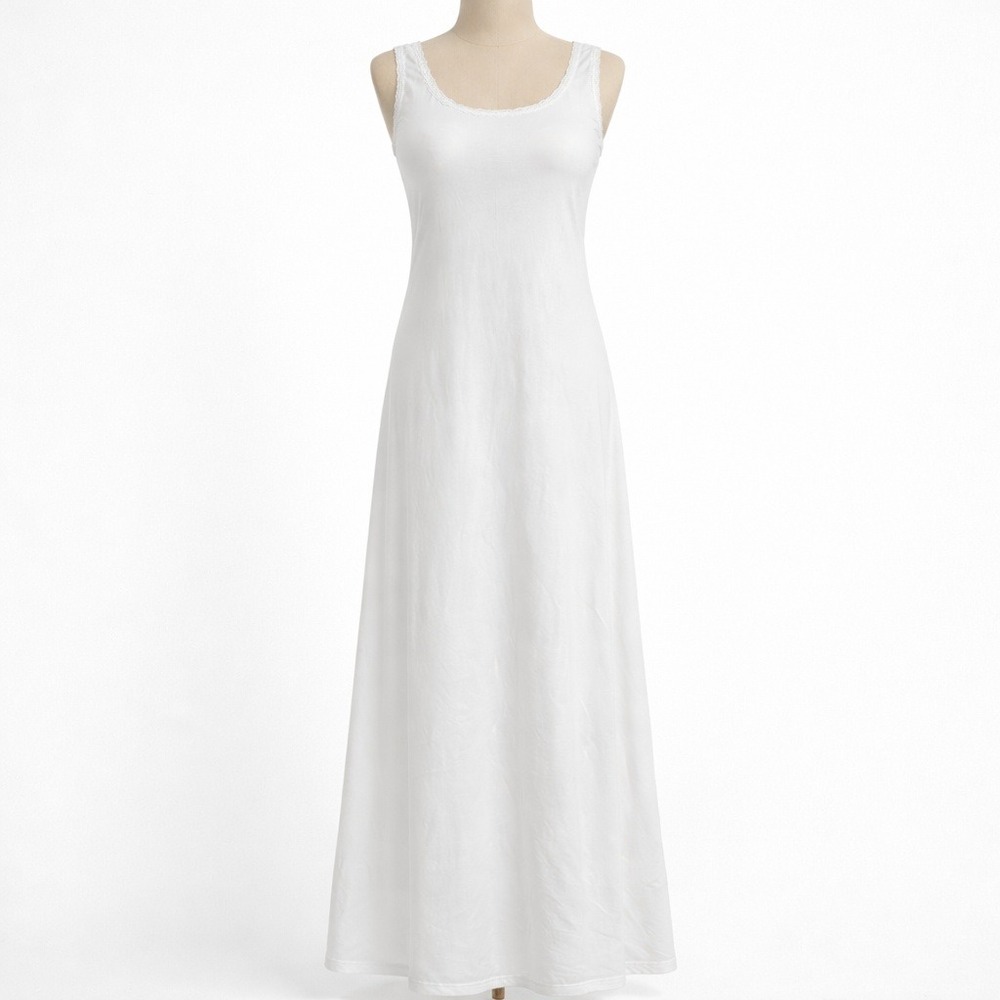 Vintage Lace‎ Satin Slip Dress White XS Fairy Coquette Romantic Lingerie Bridal